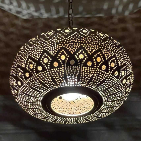 Elegant Handmade Moroccan Brass Pendant Light Fixture (PL 1080)